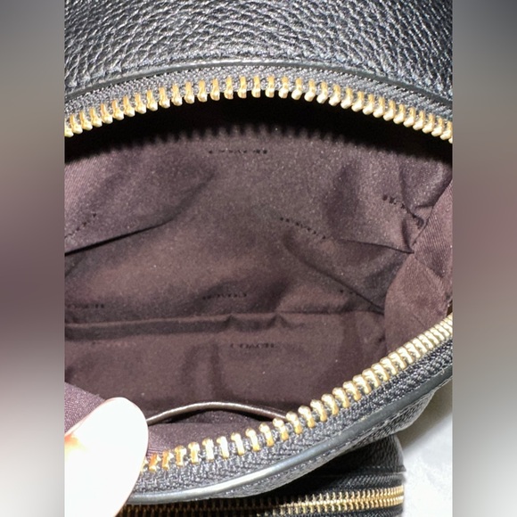 Coach Black Leather Backpack Purse - Picture 5 of 16